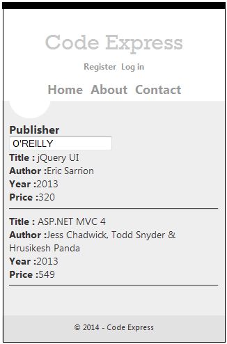 /Publisher DropDown list using AJAX
